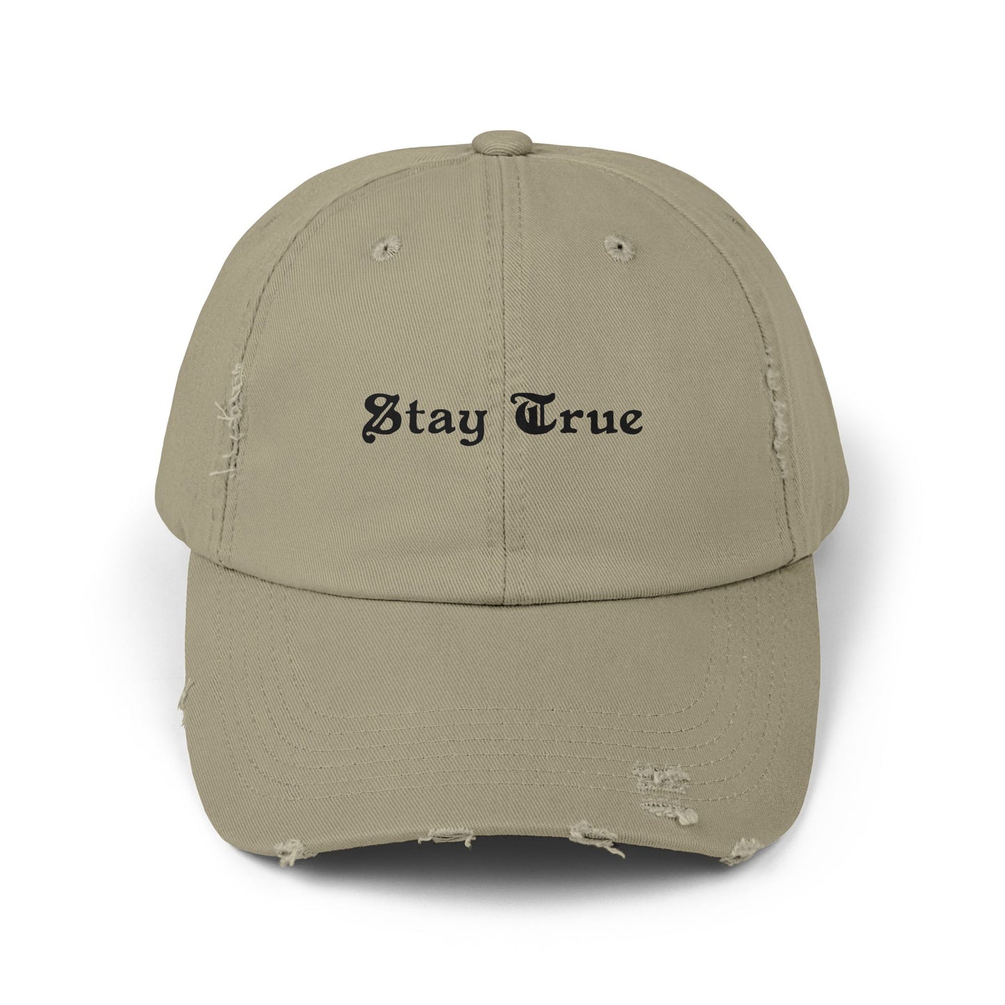 Stay True Unisex Distressed Cap
