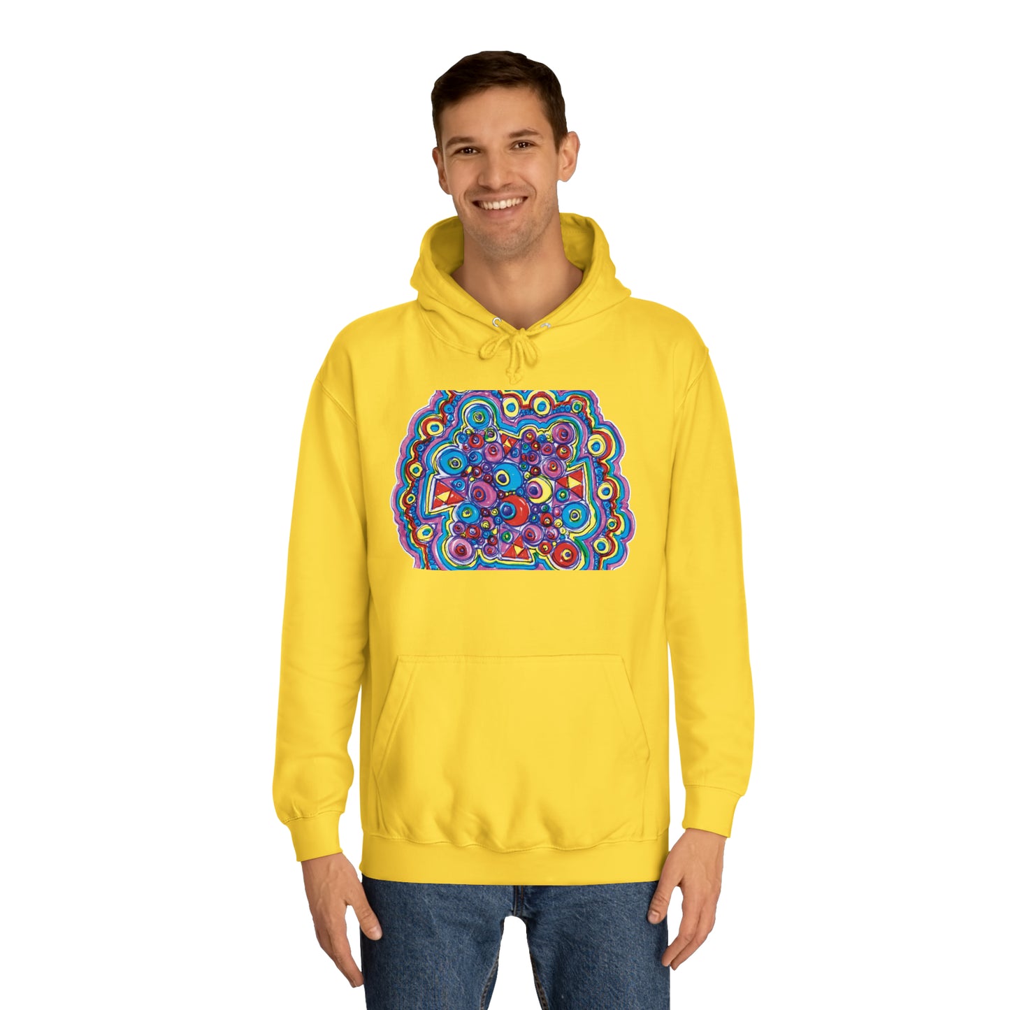 Arty Cloud..Unisex College Hoodie