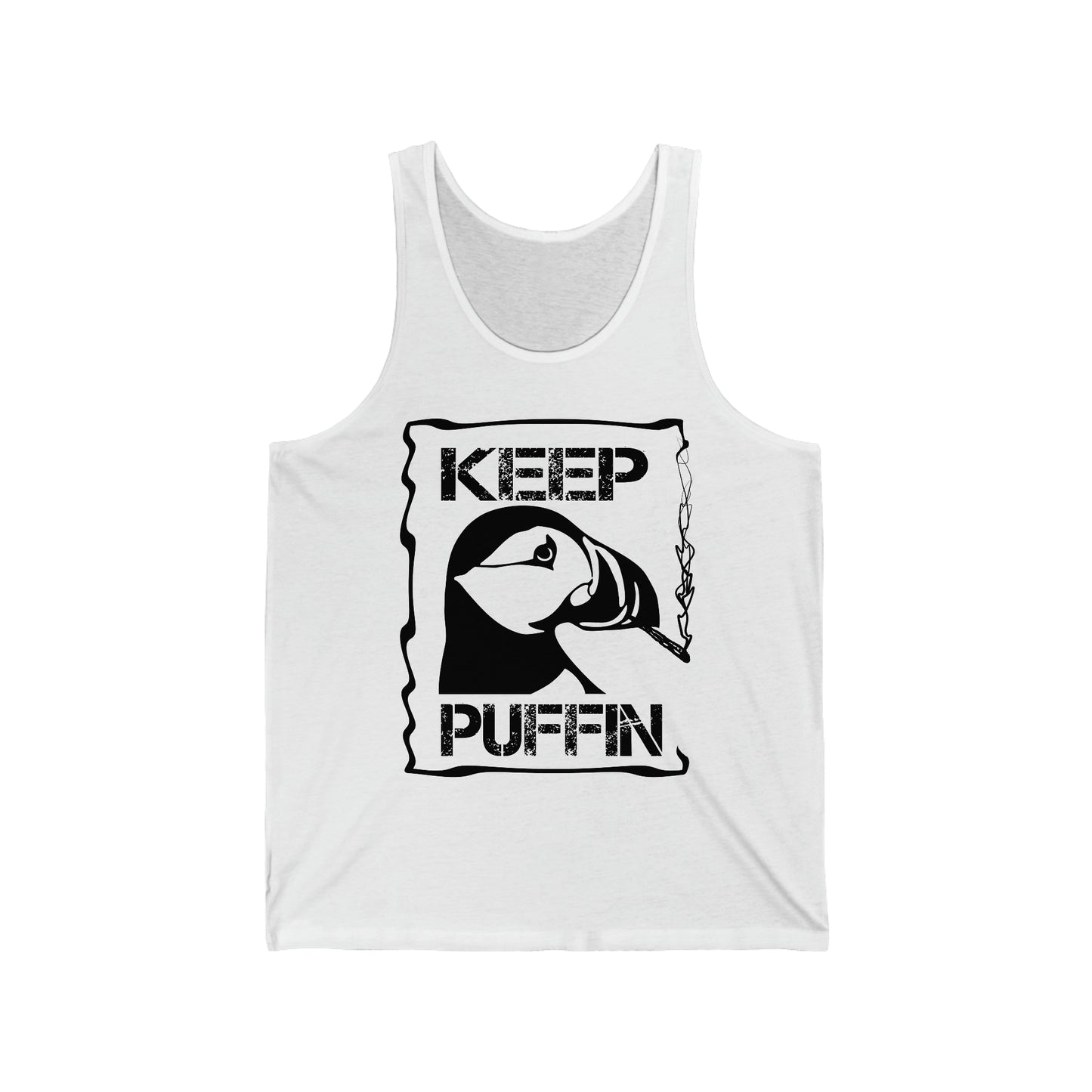Keep Puffin..Unisex Jersey Tank
