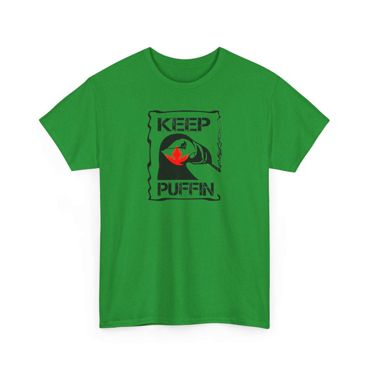 Keep Puffin leaf Unisex Heavy Cotton Tee