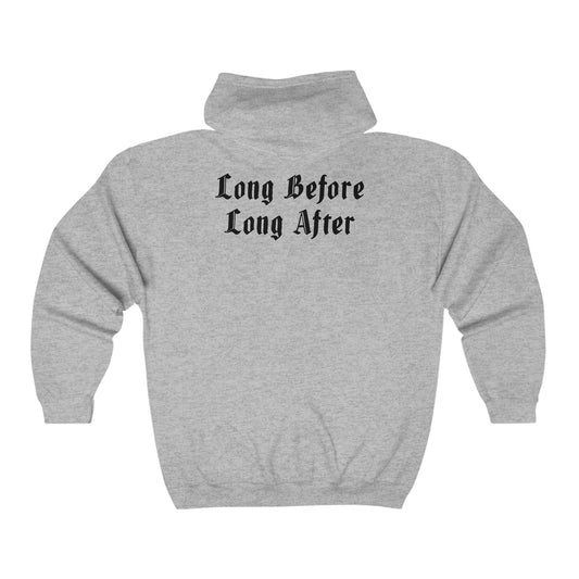 Long Before Long After.   Unisex Heavy Blend™ Full Zip Hooded Sweatshirt