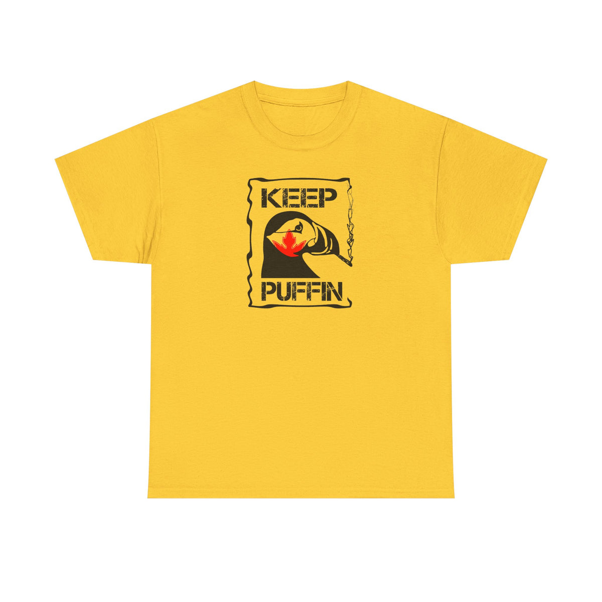 Keep Puffin leaf Unisex Heavy Cotton Tee