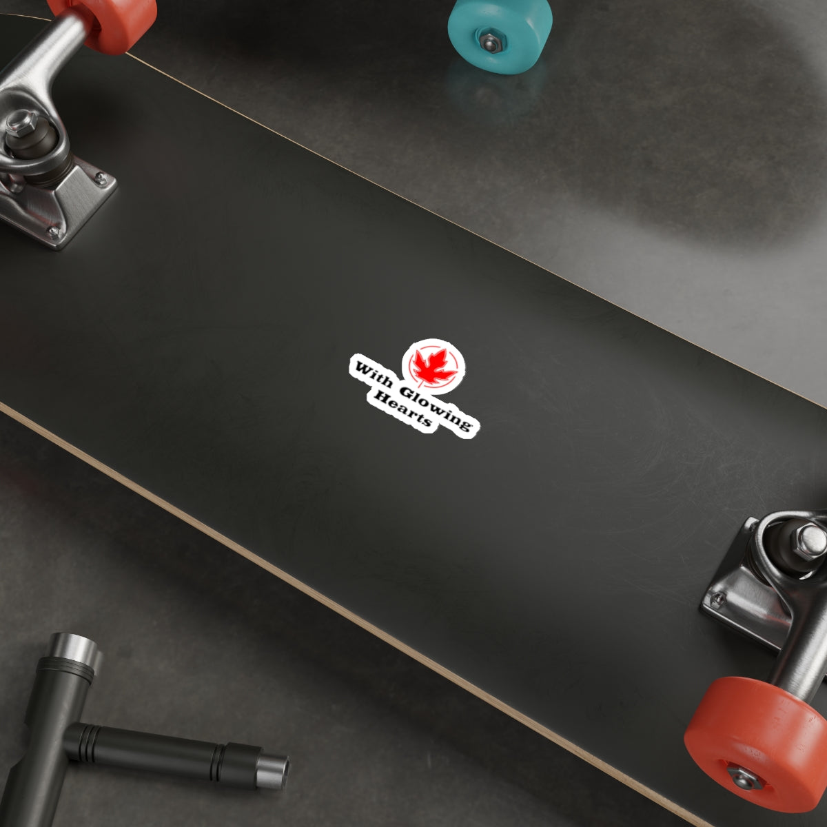 With Glowing Hearts Die-Cut Stickers