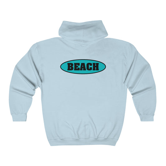 BEACH..Unisex Heavy Blend™ Full Zip Hooded Sweatshirt