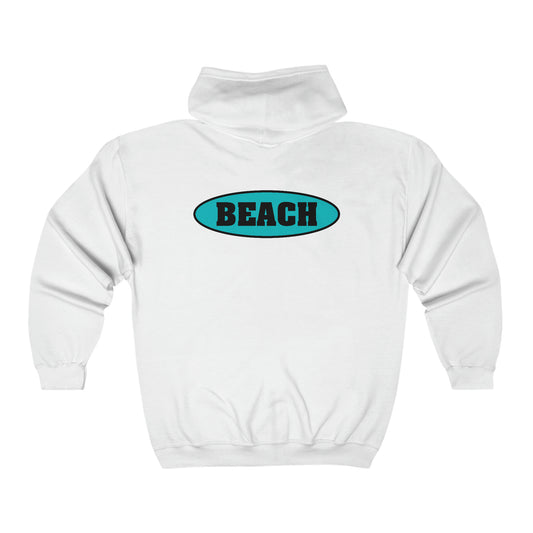BEACH..Unisex Heavy Blend™ Full Zip Hooded Sweatshirt