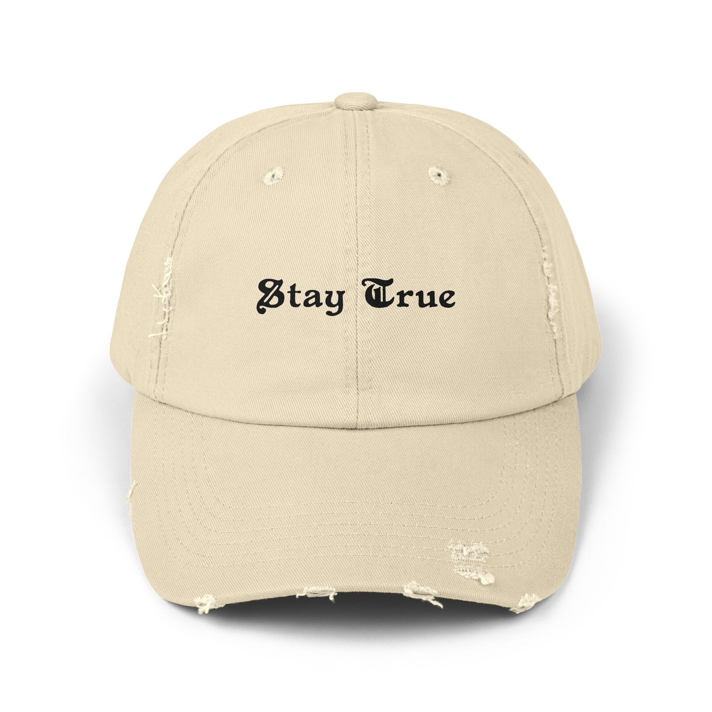 Stay True Unisex Distressed Cap