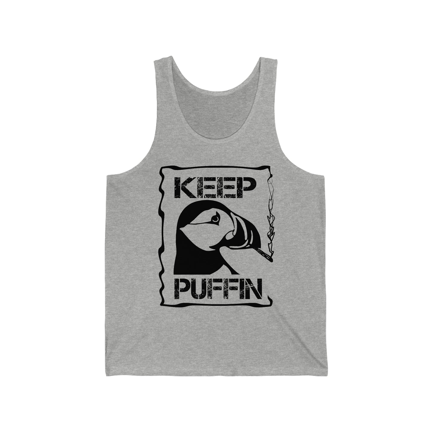 Keep Puffin..Unisex Jersey Tank