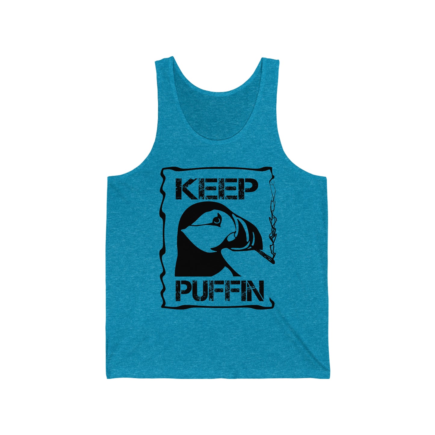 Keep Puffin..Unisex Jersey Tank