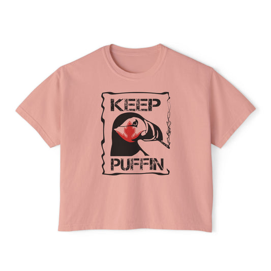 Keep Puffin Leaf Women's Boxy Tee