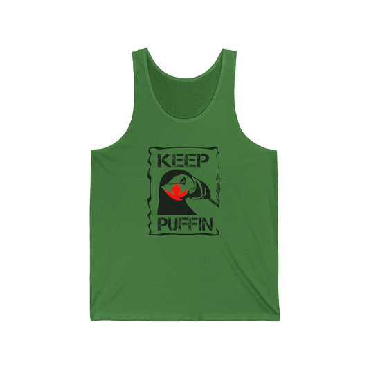 Keep Puffin Leaf Unisex Jersey Tank