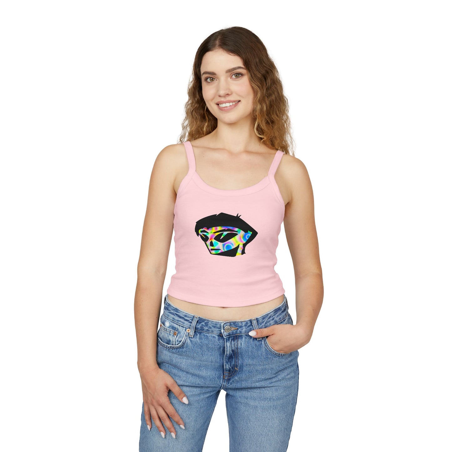 Rainbow Alien Boy Women's Spaghetti Strap Tank Top