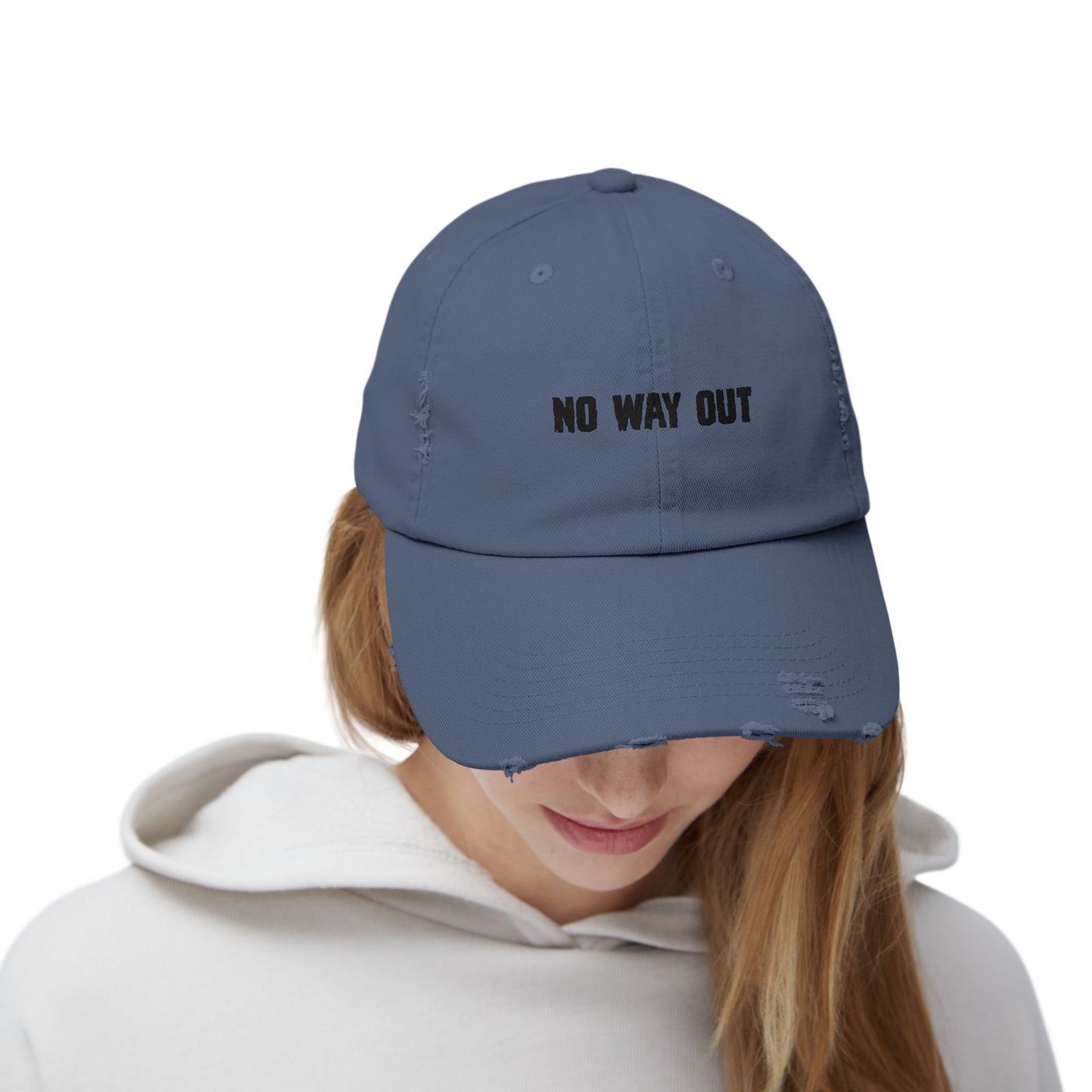 No Way Out Unisex Distressed Cap