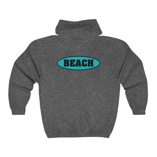 BEACH..Unisex Heavy Blend™ Full Zip Hooded Sweatshirt