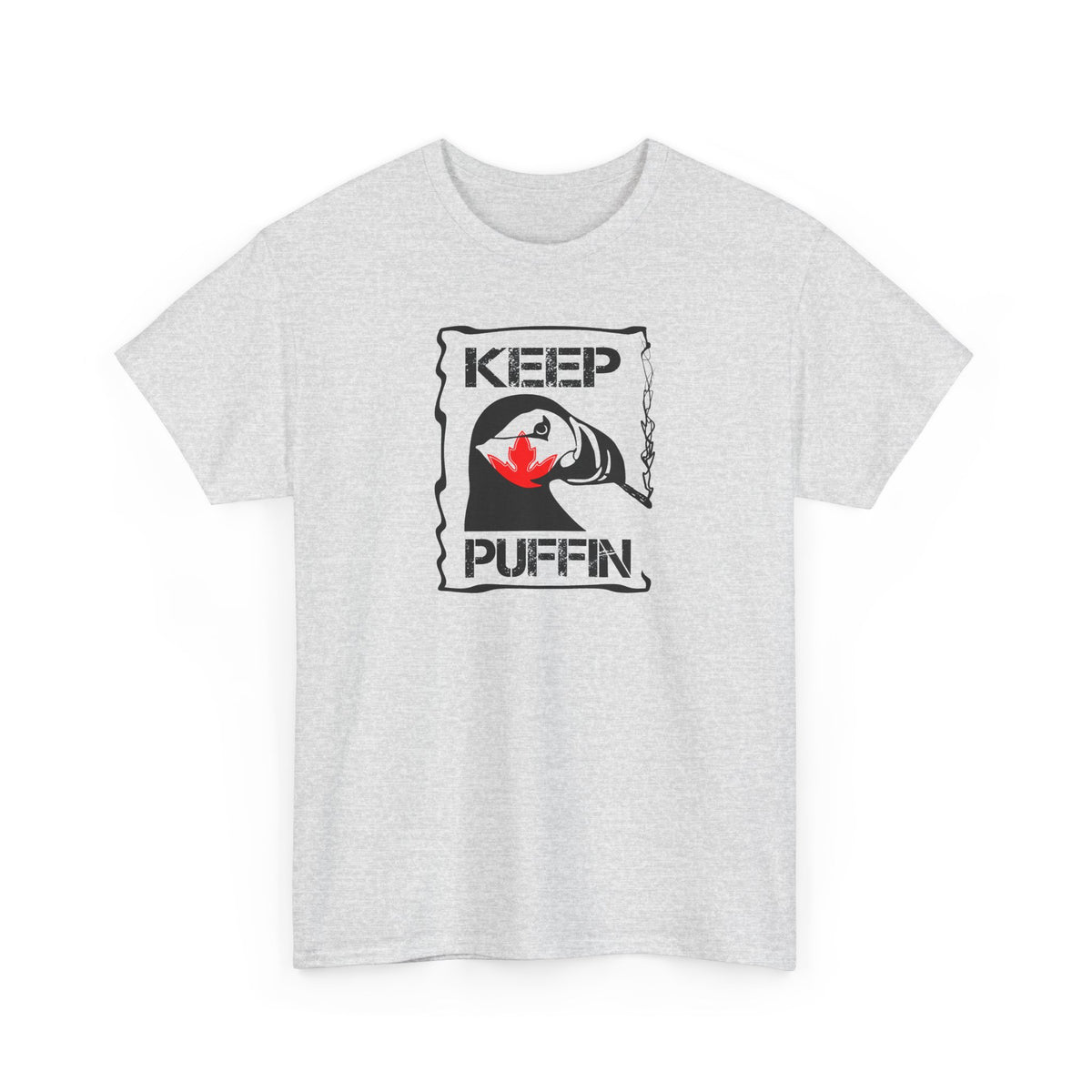 Keep Puffin leaf Unisex Heavy Cotton Tee
