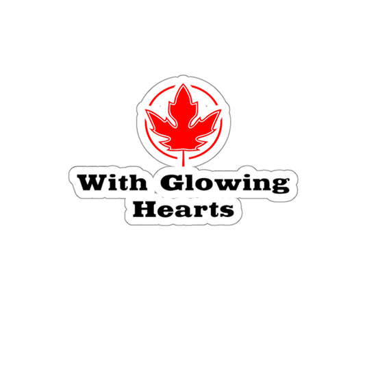 With Glowing Hearts Die-Cut Stickers