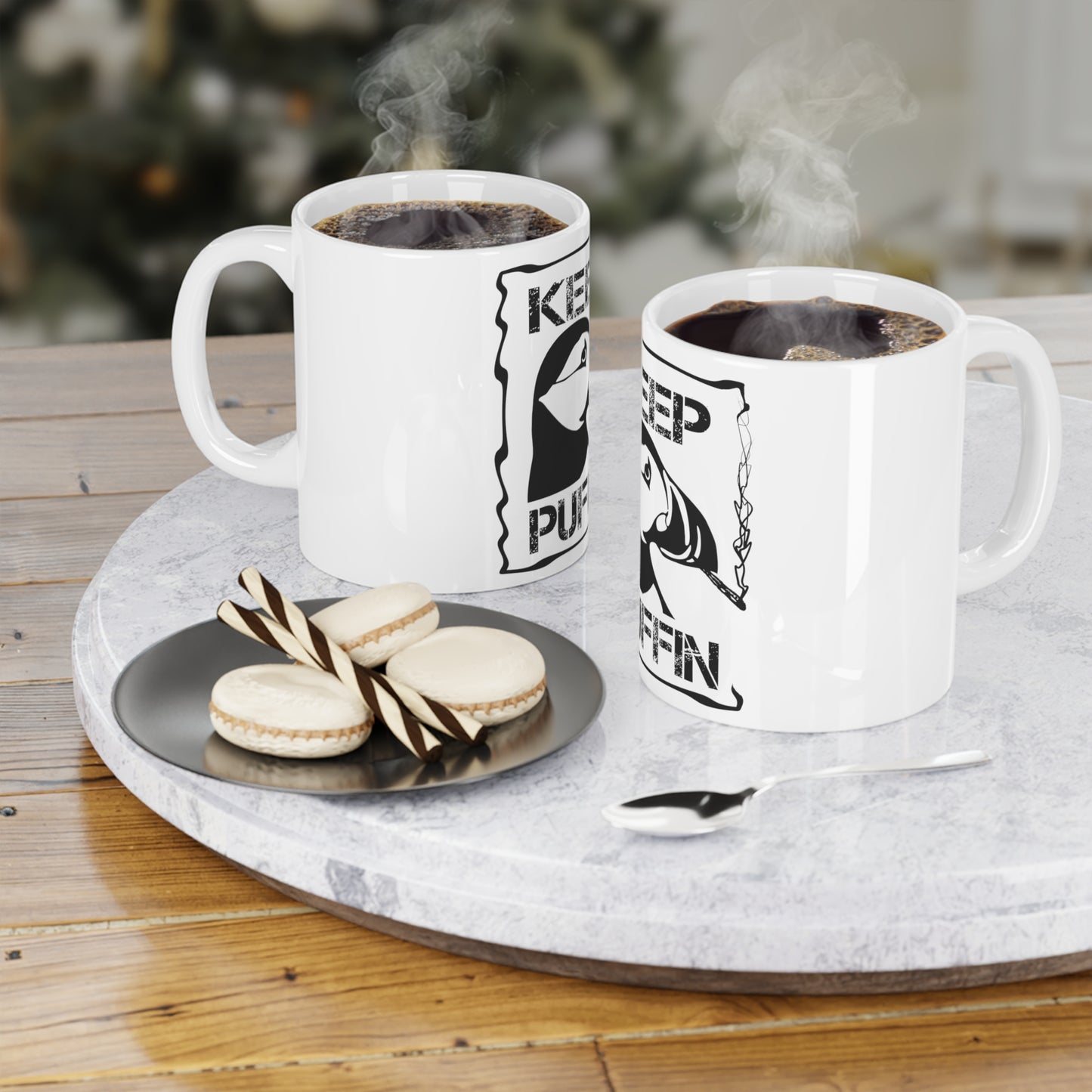 Keep Puffin..Ceramic Mugs (11oz\15oz\20oz)