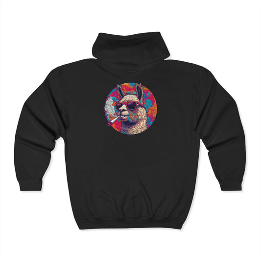 Llama So Happy Unisex Heavy Blend™ Full Zip Hooded Sweatshirt