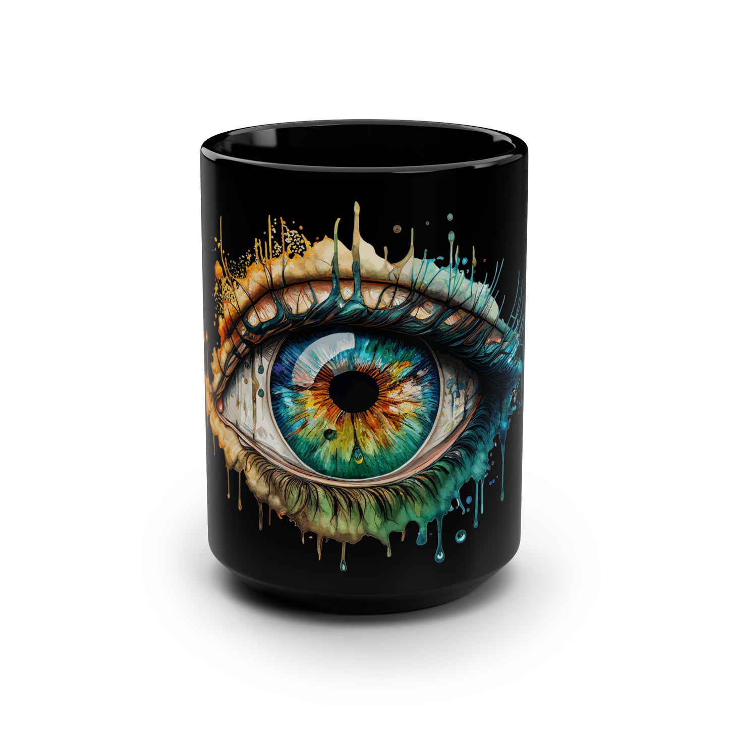 Eye Colour..Black Mug, 15oz