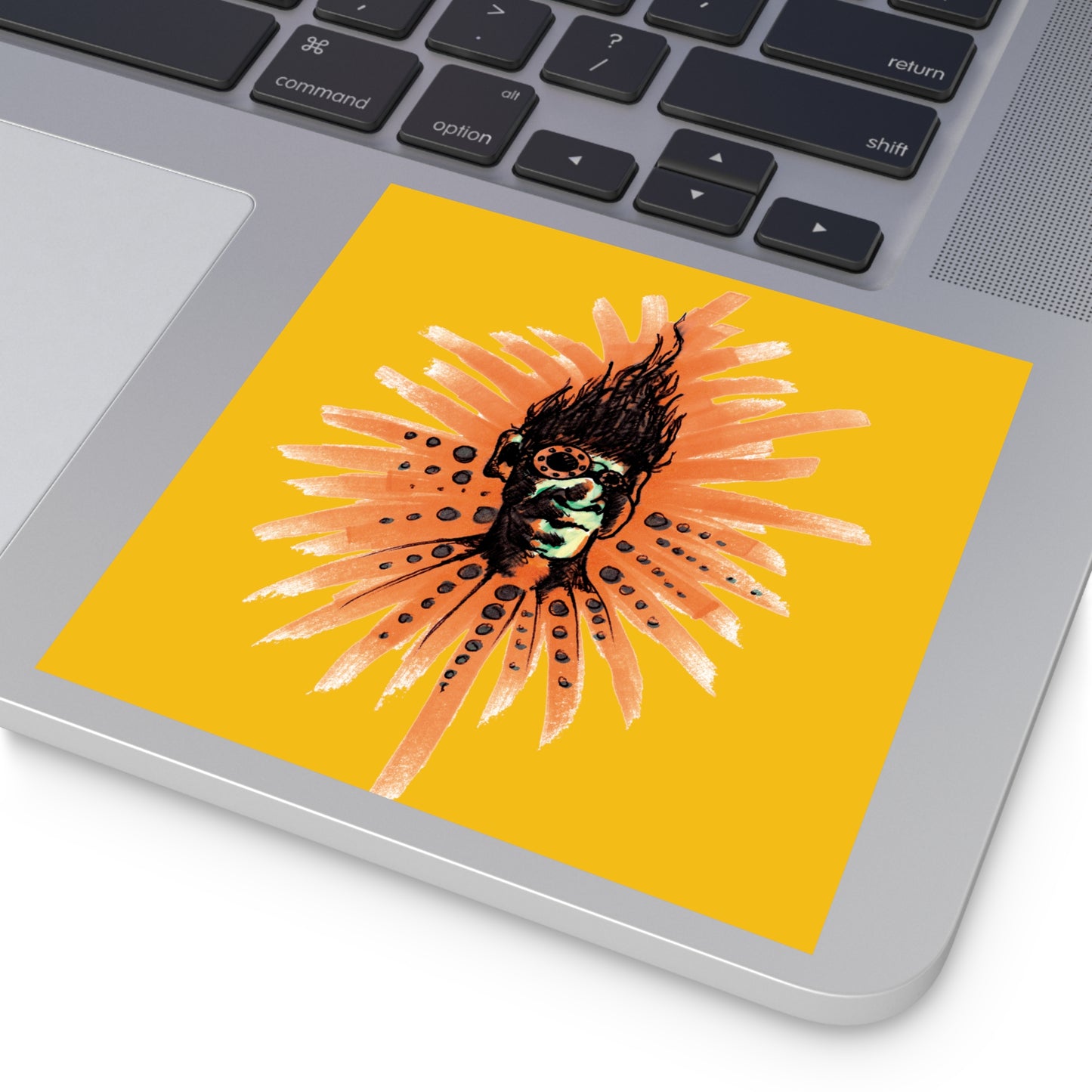 Orange Ya...Square Stickers, Indoor\Outdoor