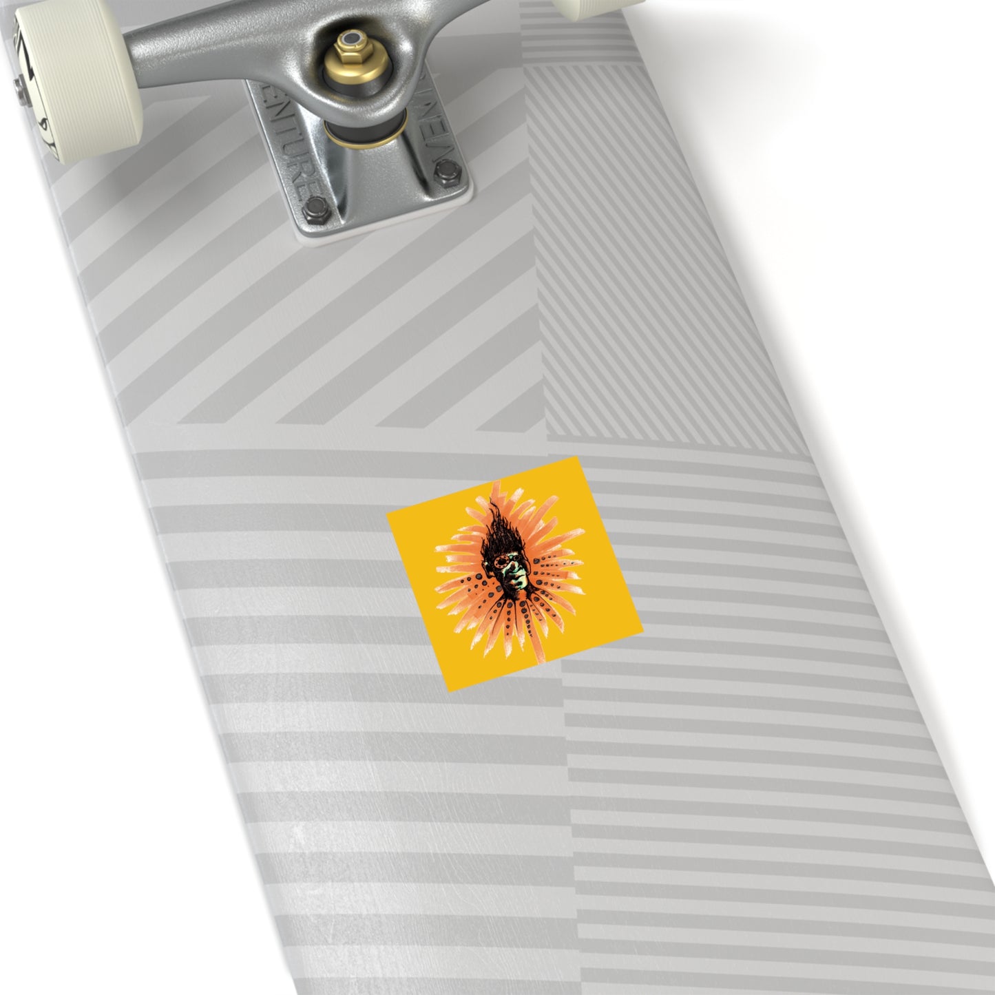 Orange Ya...Square Stickers, Indoor\Outdoor
