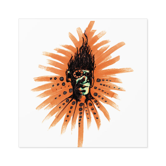 Orange Ya ..Square Stickers, Indoor\Outdoor