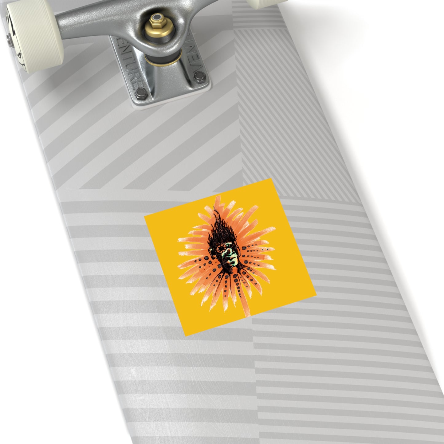 Orange Ya...Square Stickers, Indoor\Outdoor