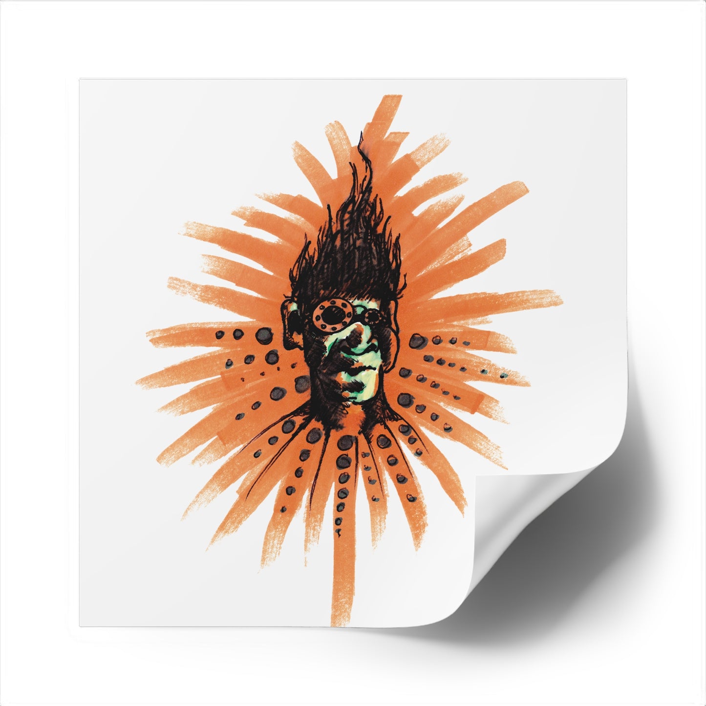 Orange Ya ..Square Stickers, Indoor\Outdoor