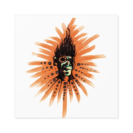 Orange Ya ..Square Stickers, Indoor\Outdoor