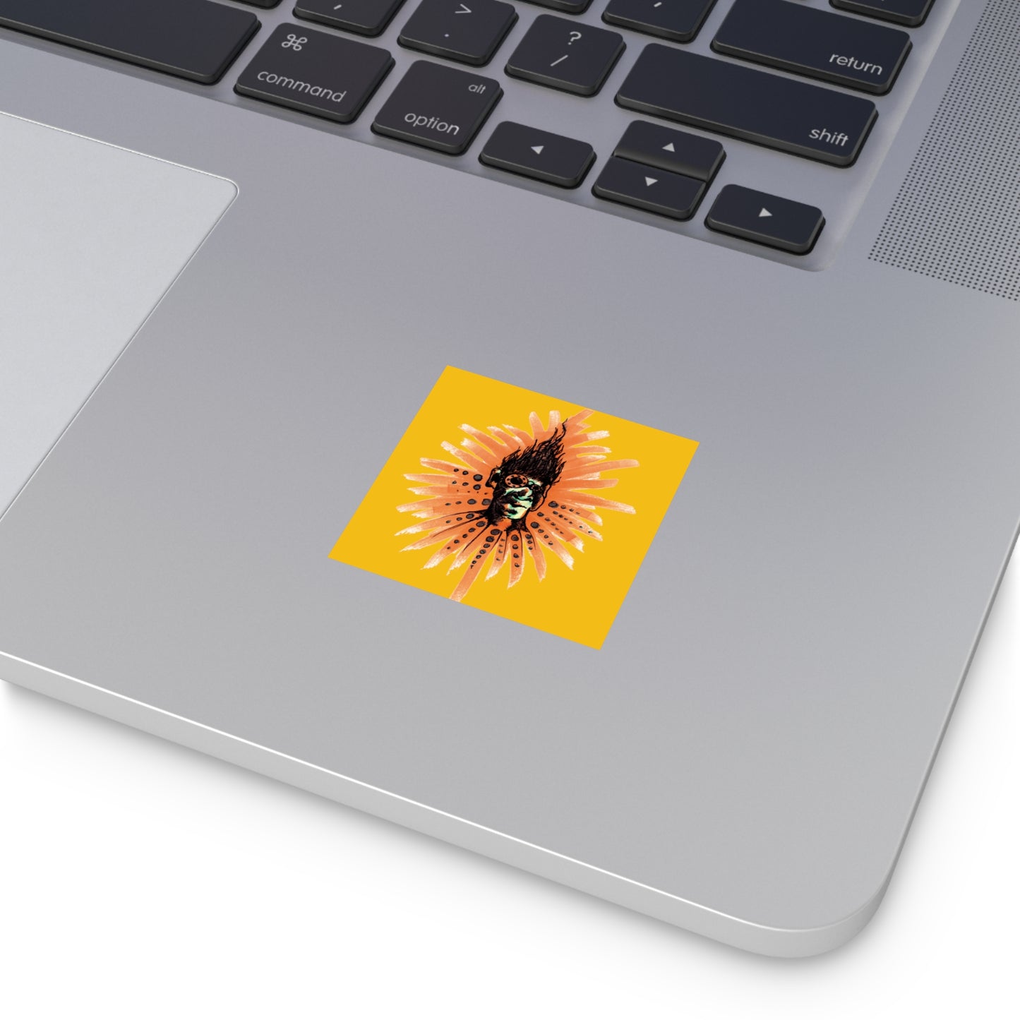Orange Ya...Square Stickers, Indoor\Outdoor