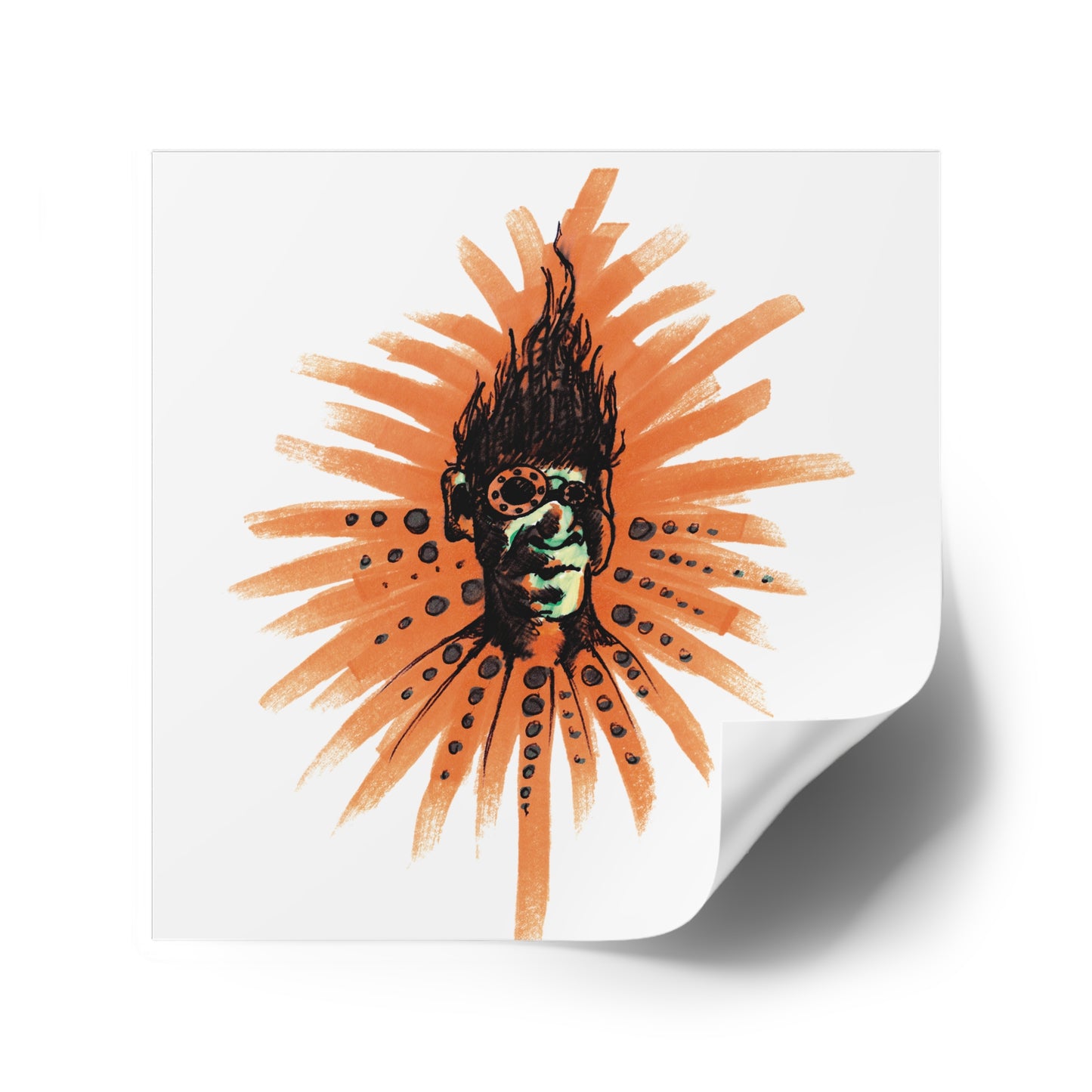 Orange Ya ..Square Stickers, Indoor\Outdoor