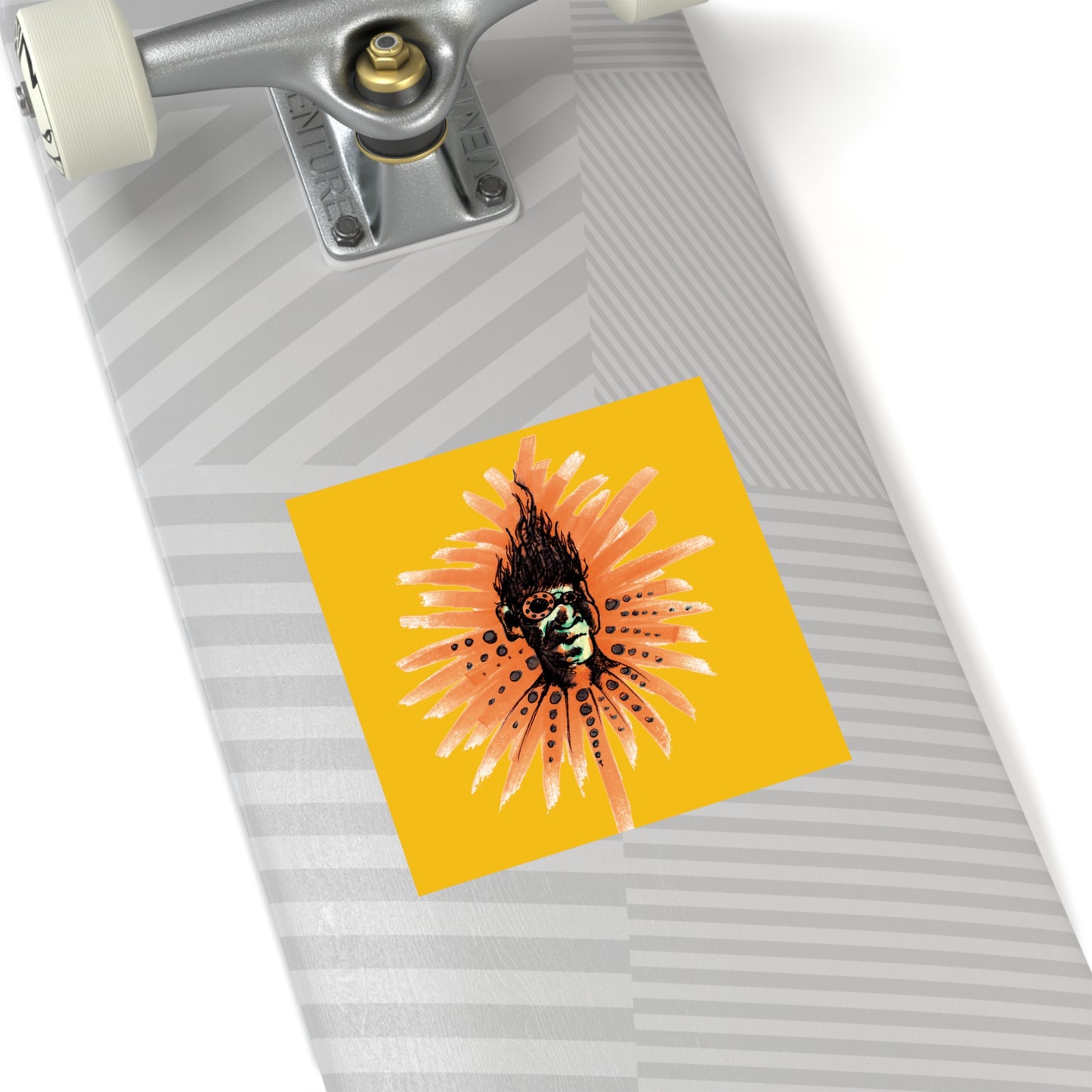 Orange Ya...Square Stickers, Indoor\Outdoor